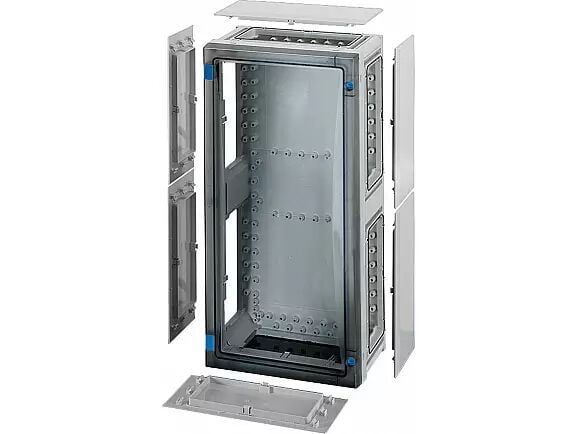 Hensel FP 0311 276x546x163   FP-Modüler Dağıtım Panosu; IP66, IK08, PC, H/S F, FR, Şeffaf Kapak, Alet ile Açma, RAL 7035 (Gri), Yan Duvarlı