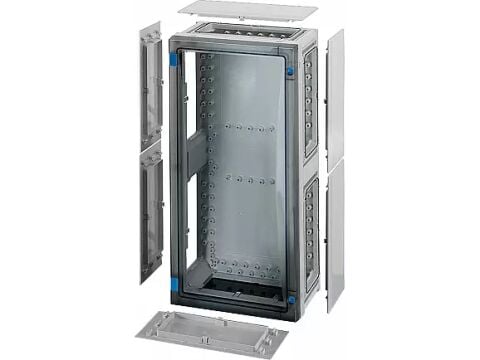 Hensel FP 0311 276x546x163   FP-Modüler Dağıtım Panosu; IP66, IK08, PC, H/S F, FR, Şeffaf Kapak, Alet ile Açma, RAL 7035 (Gri), Yan Duvarlı