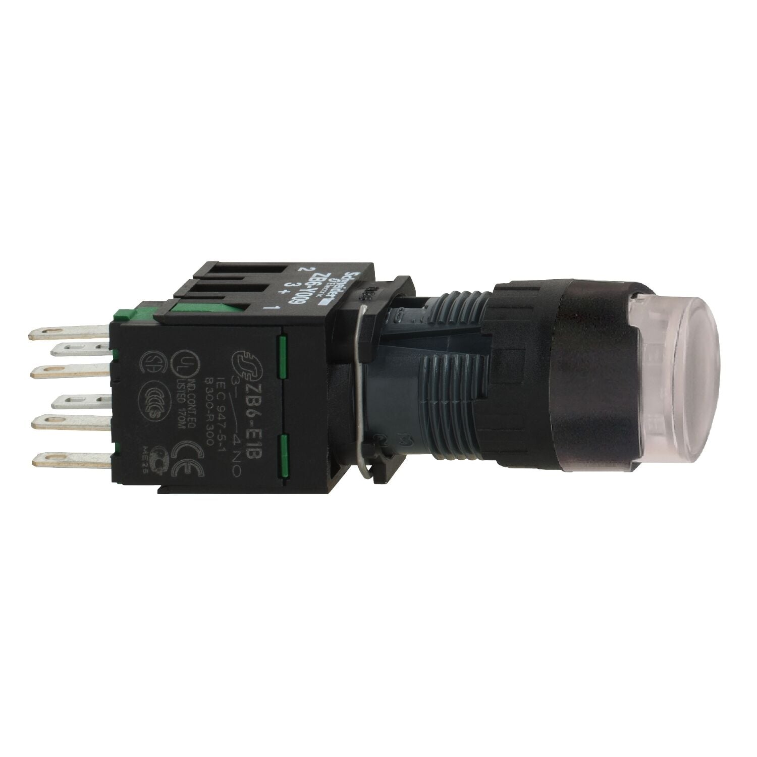 Schneider Electric XB6AW1B1B Beyaz Çıkık Işıklı Buton Ø16 Yaylı Dönüş 1Na 12...24V