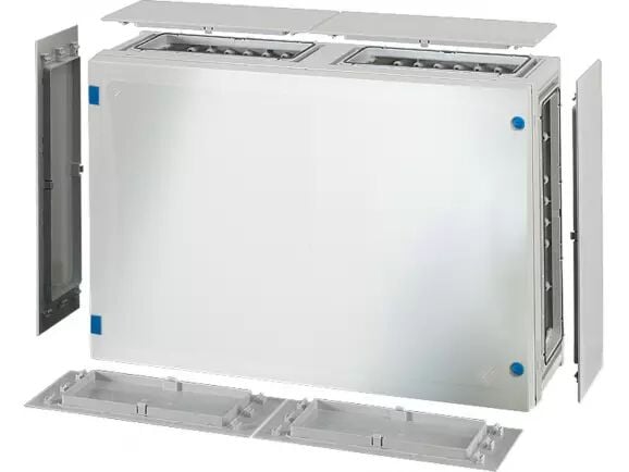 Hensel FP 0421 546x366x163   FP-Modüler Dağıtım Panosu; IP66, IK08, PC, H/S F, FR, Opak Kapak, Alet ile Açma, RAL 7035 (Gri), Yan Duvarlı