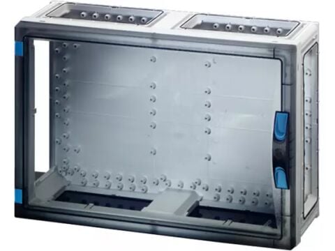 Hensel FP 0440 540x360x186   FP-Modüler Dağıtım Panosu; IP66, IK08, PC, H/S F, FR, Şeffaf Kapak, El ile Açma, RAL 7035 (Gri), Yan Duvarsız