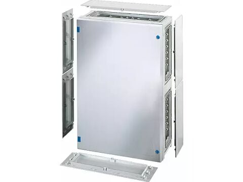 Hensel FP 0431 366x546x163   FP-Modüler Dağıtım Panosu; IP66, IK08, PC, H/S F, FR, Opak Kapak, Alet ile Açma, RAL 7035 (Gri), Yan Duvarlı