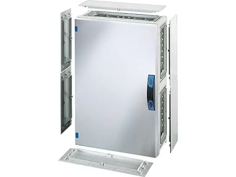 Hensel FP 0471 366x546x186   FP-Modüler Dağıtım Panosu; IP66, IK08, PC, H/S F, FR, Opak Kapak, El ile Açma, RAL 7035 (Gri), Yan Duvarlı