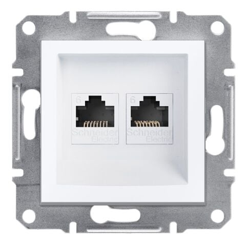 Schneider Electric EPH4870121 Asfora 2*RJ45CAT6-UTP çerçevesiz