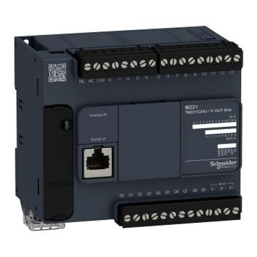 Schneider Electric Tm221C24U Logic Denetleyicisi, Modicon M221, 24İo Tr.Npn