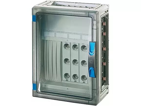 Hensel FP 3235 270x360x186   FP-Modüler Bara Panosu; IP66, IK08, PC, HF, FR, 4x-3xD02-63A, 250A, RAL 7035 (Gri)