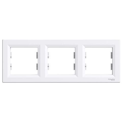 Schneider Electric EPH5800321 Asfora 3'lü Yatay Çerçeve Beyaz