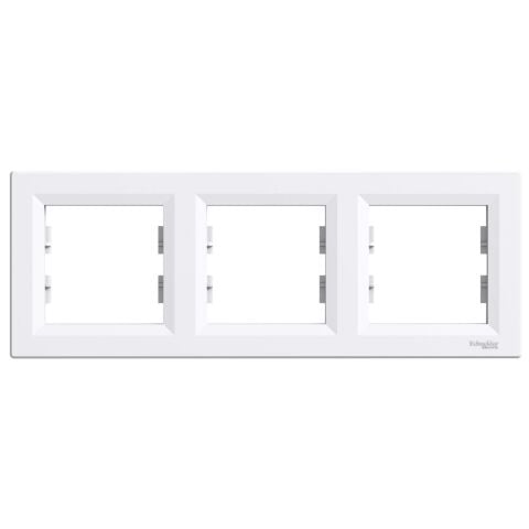 Schneider Electric EPH5800321 Asfora 3'lü Yatay Çerçeve Beyaz