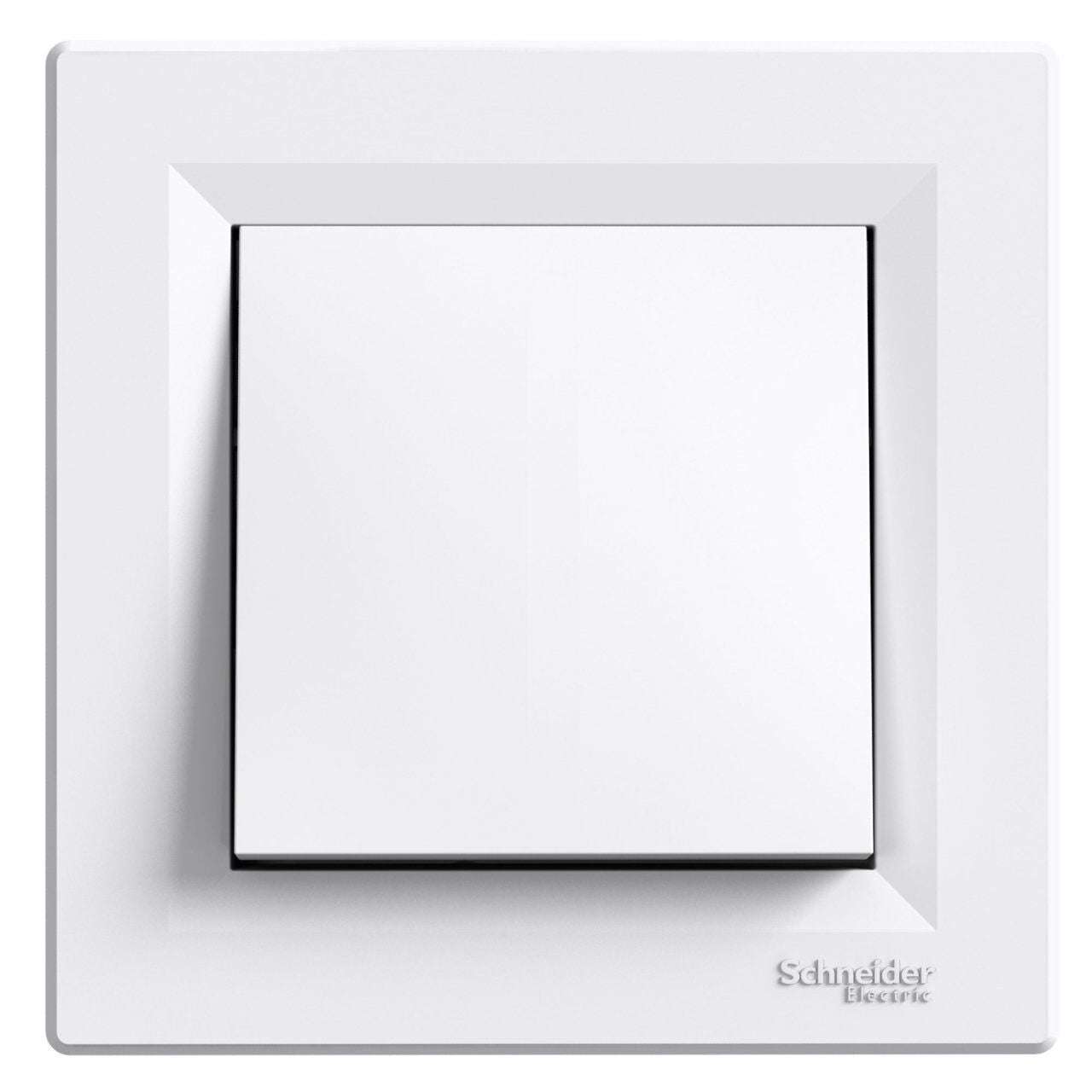 Schneider Electric EPH0100121 Asfora Anahtar, Beyaz, vidasız, çerçeveli