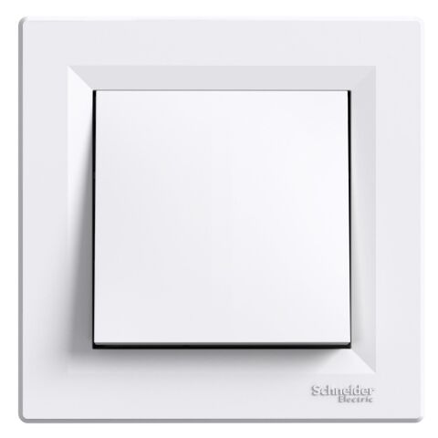 Schneider Electric EPH0100121 Asfora Anahtar, Beyaz, vidasız, çerçeveli