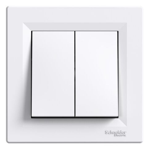 Schneider Electric EPH0300121 Asfora Komütatör, Beyaz, vidasız, çerçeveli
