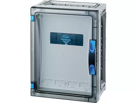 Hensel FP 5202 270x360x186   FP-Modüler Şalter Panosu; IP66, IK08, PC, HF, FR, 1x4+PE 125A, RAL 7035 (Gri)