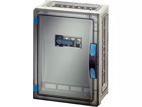 Hensel FP 5211 270x360x186   FP-Modüler Şalter Panosu; IP66, IK08, PC, HF, FR, 1x3+N/PE 160A, RAL 7035 (Gri)