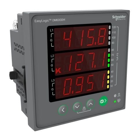 Schneider Electric METSEDM6000HCL10NC Easylogic Dm6000H Multimetre, Led Ekran, Haberleşmesiz, Class 1