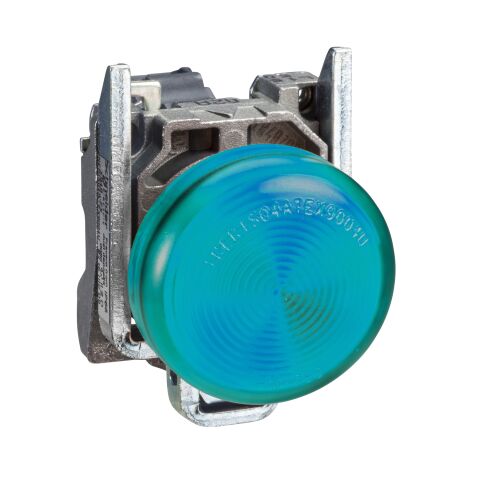 Schneider Electric XB4BV63 <=250V Ba9S Ampul İçin Yeşil Eksiksiz Pilot Işığı Ø22 Düz Lens