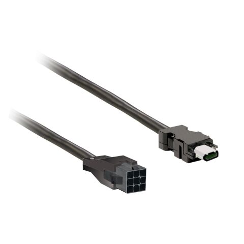 Schneider Electric VW3M8D1AR30 enkoder kablosu 3m ekranlı, BCH2.B/.D/.F için kablo bağlantısı, CN2 fişi