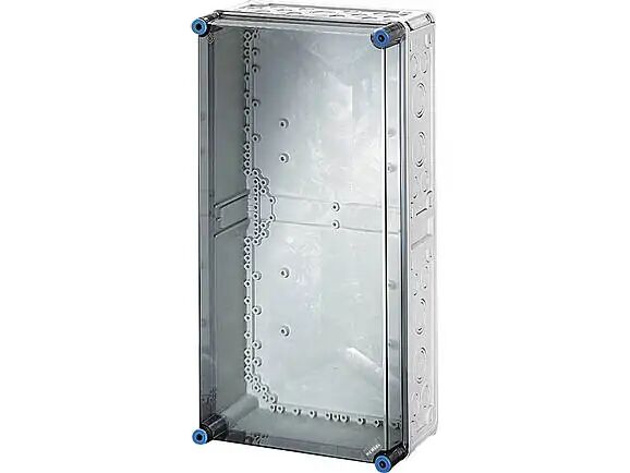 Hensel MI 0400 300x600x170    Mi-Modüler Dağıtım Panosu; IP65, IK08, PC, H/S F, FR, Şeffaf Kapak, RAL 7035 (Gri)