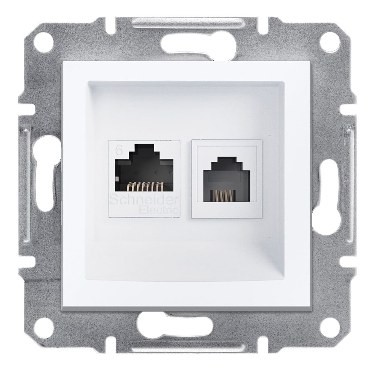 Schneider Electric EPH5270121 Asfora RJ11 + RJ45 Cat6 UTP çerçevesiz