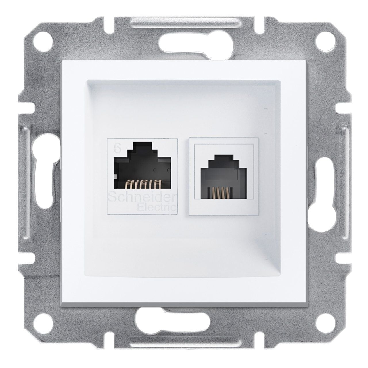 Schneider Electric EPH5270121 Asfora RJ11 + RJ45 Cat6 UTP çerçevesiz