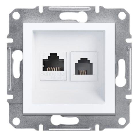Schneider Electric EPH5270121 Asfora RJ11 + RJ45 Cat6 UTP çerçevesiz