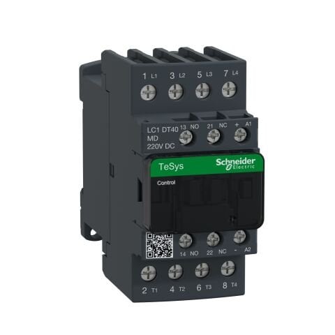 Schneider Electric LC1DT40MD Tesys D Kontaktör 4P 40A Ac1 220Vdc 4Na