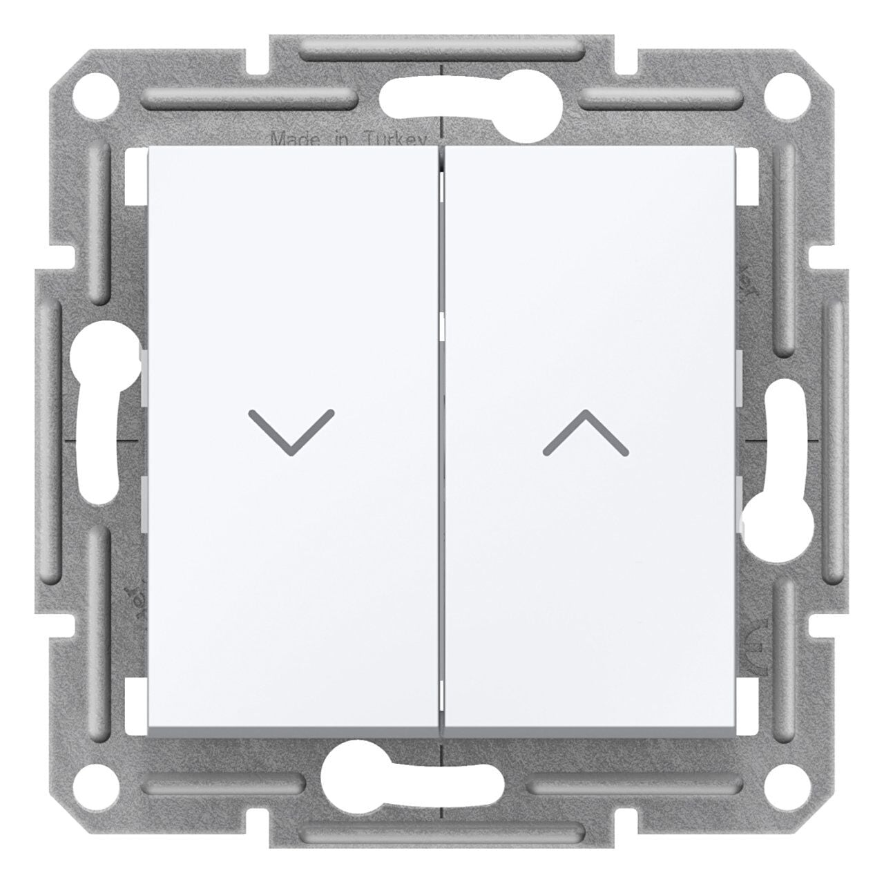 Schneider Electric EPH1370121 Asfora Jaluzi Kumanda Liht Buton Beyaz, vidasız, çerçevesiz