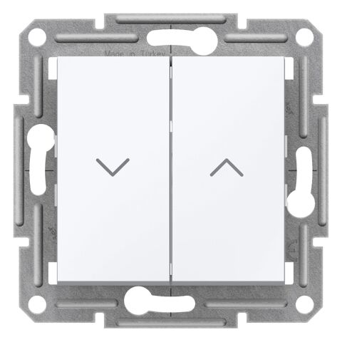 Schneider Electric EPH1370121 Asfora Jaluzi Kumanda Liht Buton Beyaz, vidasız, çerçevesiz