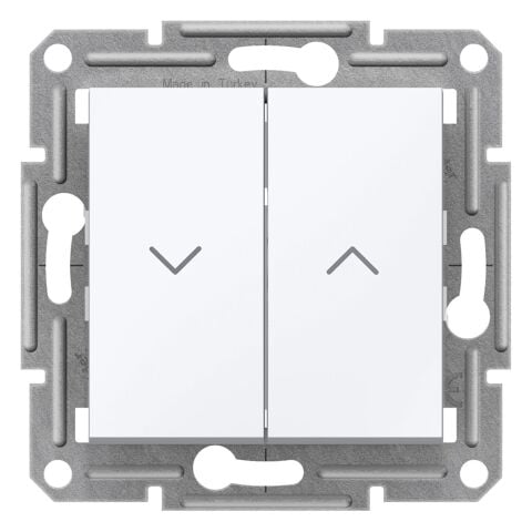 Schneider Electric EPH1370121 Asfora Jaluzi Kumanda Liht Buton Beyaz, vidasız, çerçevesiz