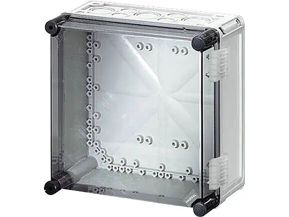 Hensel MI 9200 315x300x170    Mi-Modüler Dağıtım Panosu; IP65, IK08, PC, H/S F, FR, Şeffaf Kapak, RAL 7035 (Gri), Menteşeli