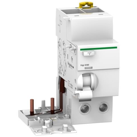 Schneider Electric A9V61263 Vigi İc60 - Toprak Kaçağı Eklenti Bloğu - 2P - 63A - 30Ma - Sı Tip