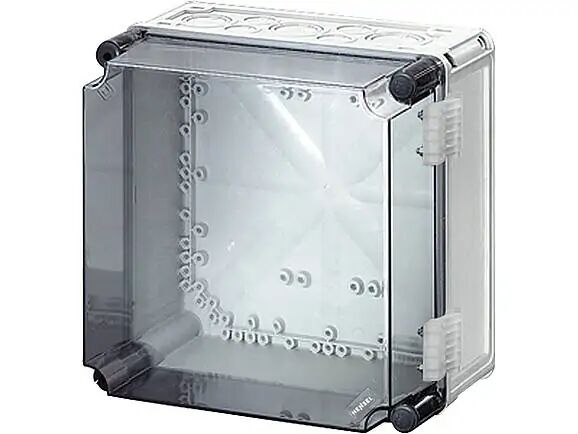 Hensel MI 9210 315x300x214    Mi-Modüler Dağıtım Panosu; IP65, IK08, PC, H/S F, FR, Derin Şeffaf Kapak, RAL 7035 (Gri), Menteşeli