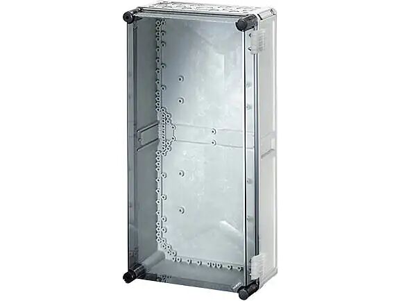 Hensel MI 9400 315x600x170    Mi-Modüler Dağıtım Panosu; IP65, IK08, PC, H/S F, FR, Şeffaf Kapak, RAL 7035 (Gri), Menteşeli