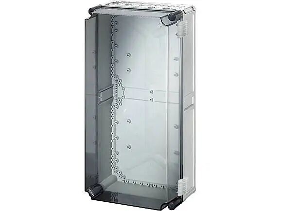 Hensel MI 9410 315x600x214    Mi-Modüler Dağıtım Panosu; IP65, IK08, PC, H/S F, FR, Derin Şeffaf Kapak, RAL 7035 (Gri), Menteşeli