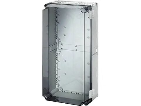 Hensel MI 9410 315x600x214    Mi-Modüler Dağıtım Panosu; IP65, IK08, PC, H/S F, FR, Derin Şeffaf Kapak, RAL 7035 (Gri), Menteşeli