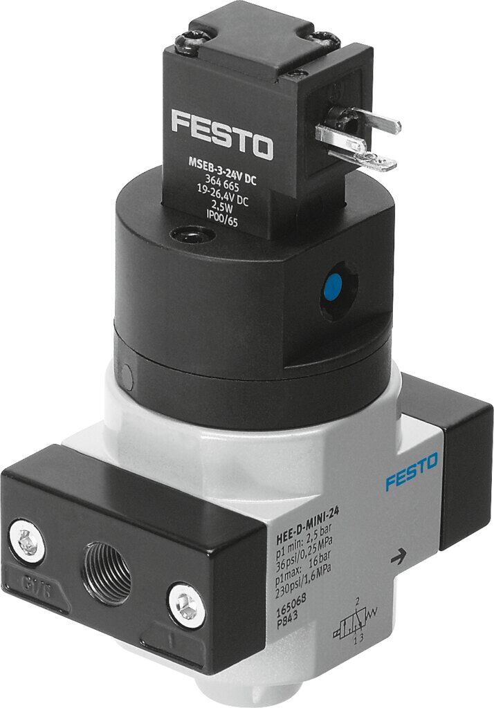 Festo 165071 HEE-1/4-D-MINI-24 Çalıştırma valfi