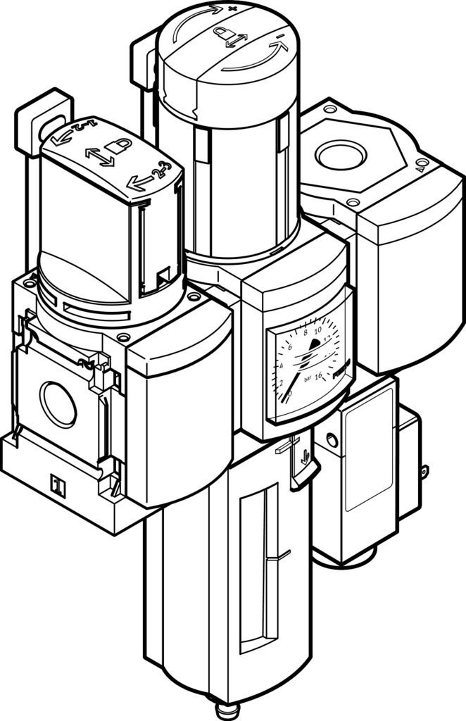 Festo 542300 MSB4-1/4:C3J2F3-WP Hava hazırlama kombinasyonu