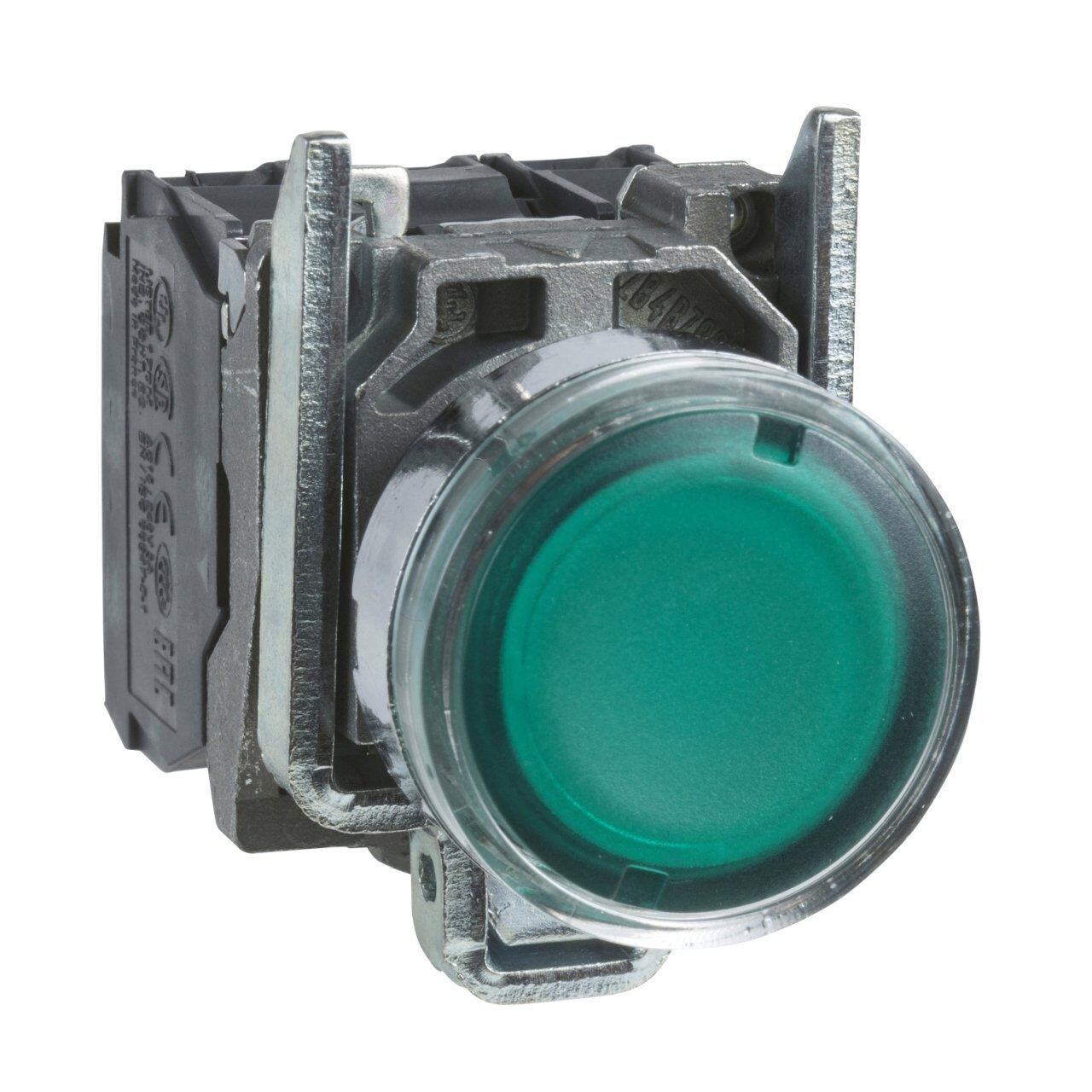 Schneider Electric XB4BW33M5 Yeşil sıva altı ışıklı buton Ø22 yaylı dönüş 1NA+1NK 220...240V
