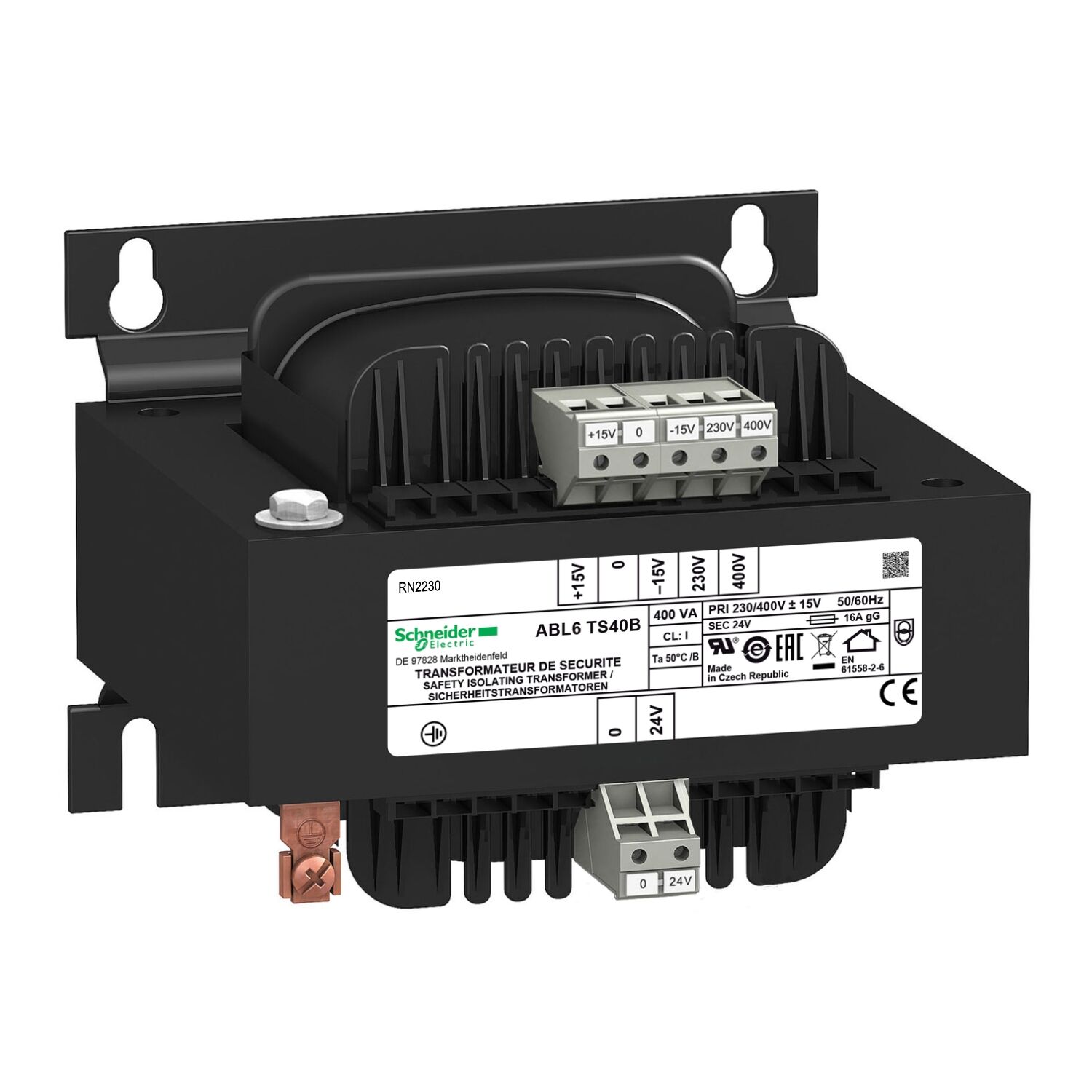 Schneider Electric ABL6TS40B Gerlim Transformatörü 230-400/24V 400Va