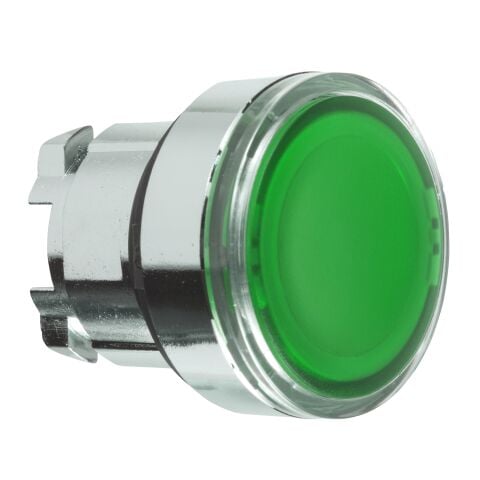 Schneider Electric ZB4BA38 Yeşil Sıva Altı Basmalı Düğme Başlığı Ø22 Yaylı Dönüş İşaretsiz