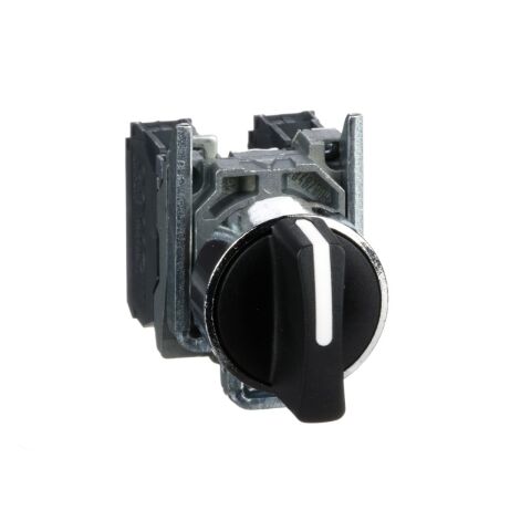 Schneider Electric XB4BD33 Siyah mandal buton  Ø22 3 konumlu sabit 2NA