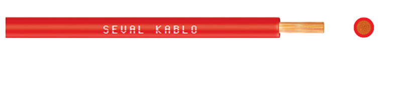 Seval Kablo H05V-K (300/500 V) 0,75mm² NYAF Kablo Kırmızı