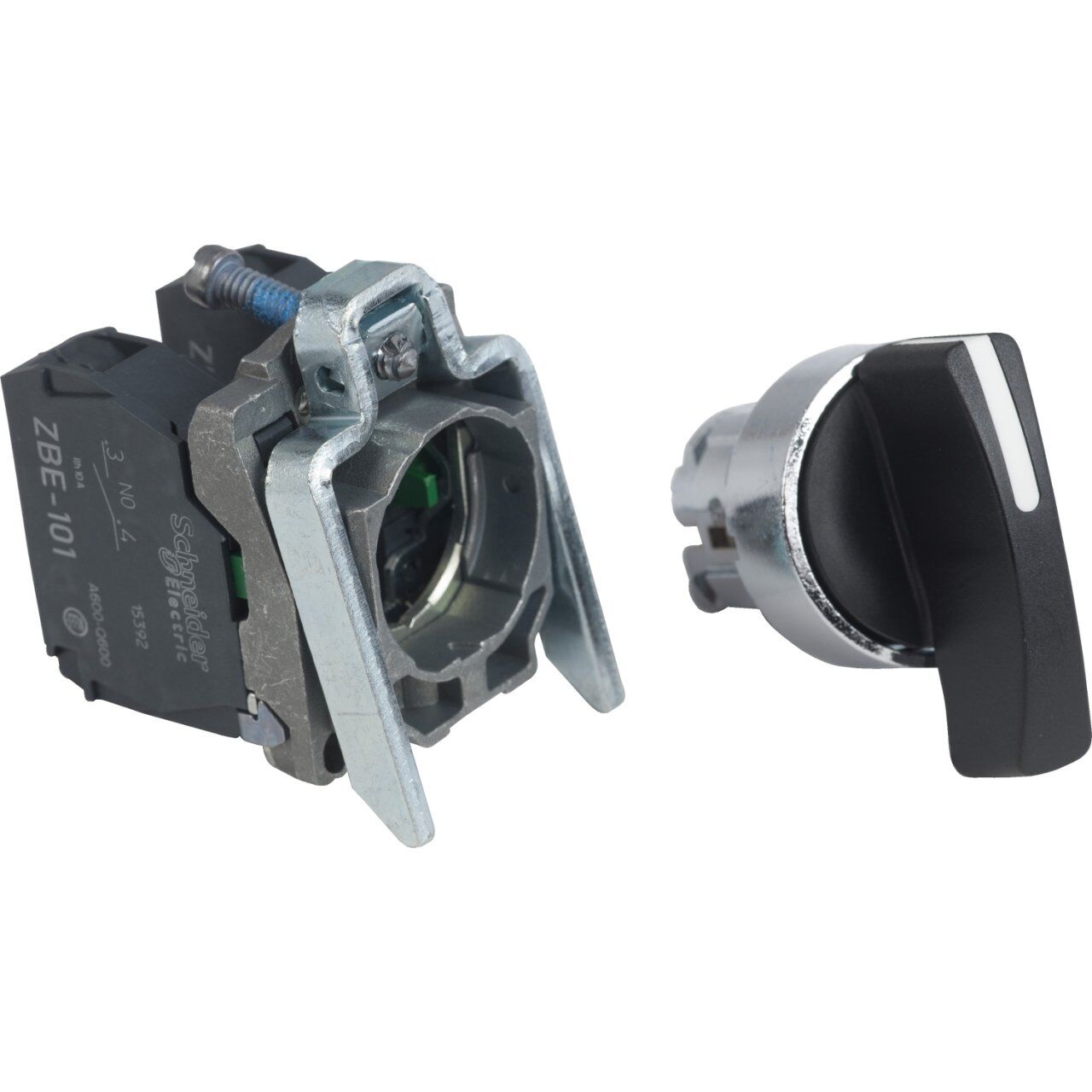 Schneider Electric XB4BJ53 Siyah mandal buton Ø22 3 konumlu yaylı dönüş 2NA