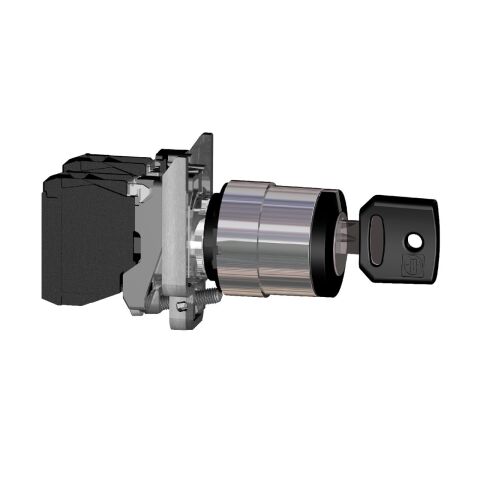 Schneider Electric XB4BG33 Mandal buton Ø22 3 konumlu sabit 2NA Ronis 455