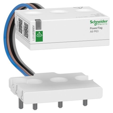 Schneider Electric A9MEM1571 Enerji Sensörü, Powertag Fazınötr 63A 3P+N Üst Konum