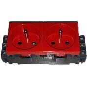 Legrand 674427 DLP İçin 2X2P+T UPS Priz Kırmızı