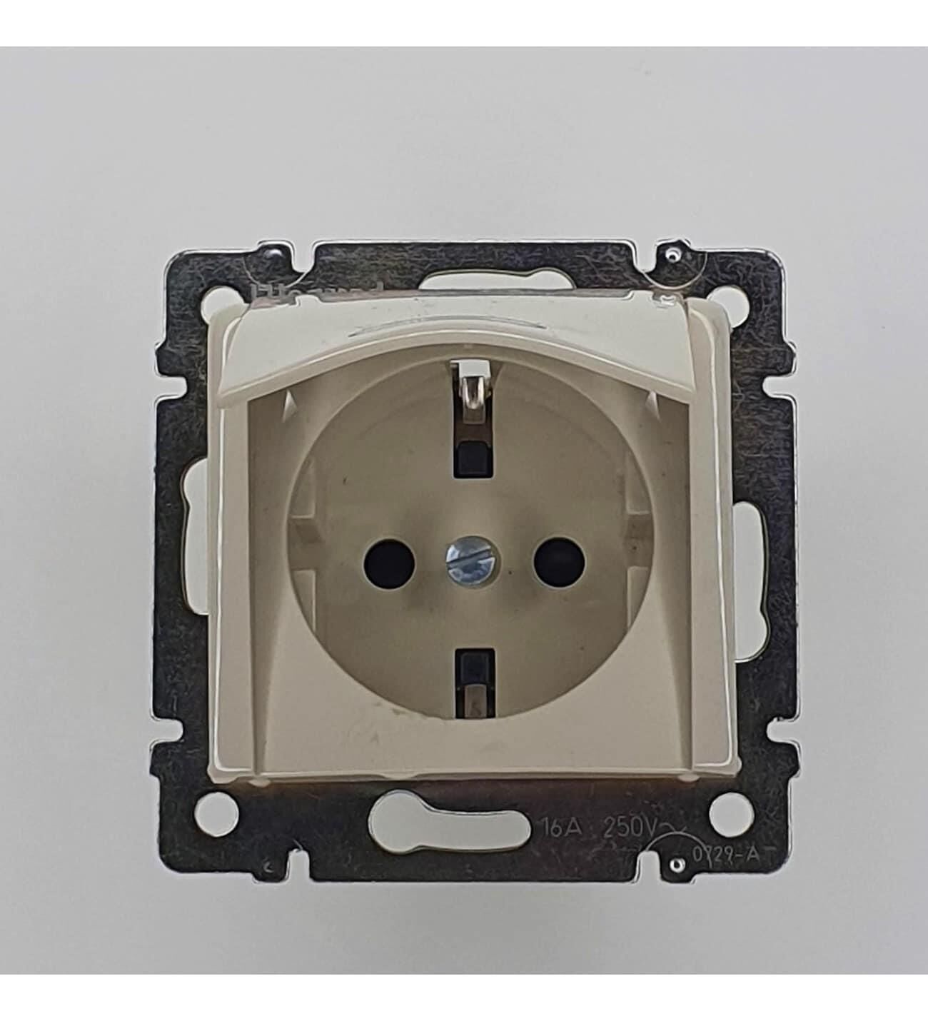 Legrand 774322 Kapaklı Topraklı Priz Bej