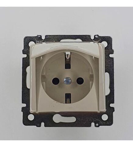 Legrand 774322 Kapaklı Topraklı Priz Bej