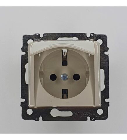 Legrand 774322 Kapaklı Topraklı Priz Bej