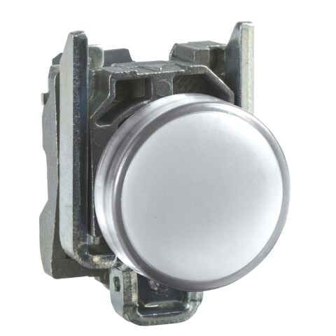 Schneider Electric XB4BVB1 24V entegre LED'li beyaz sinyal lambası Ø22 düz lens