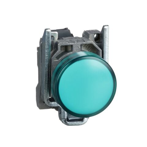Schneider Electric XB4BVB3 24V entegre LED'li yeşil sinyal lambası Ø22 düz lens